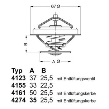 WAHLER Thermostat, Kühlmittel 4123.70 - 412370...
