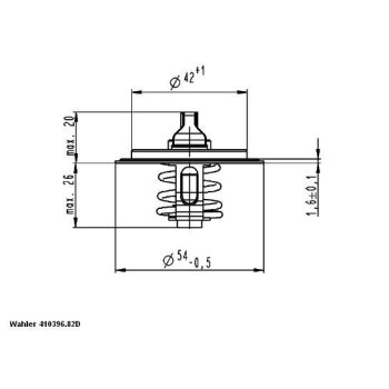 WAHLER Thermostat, Kühlmittel 410396.82D - 41039682D...