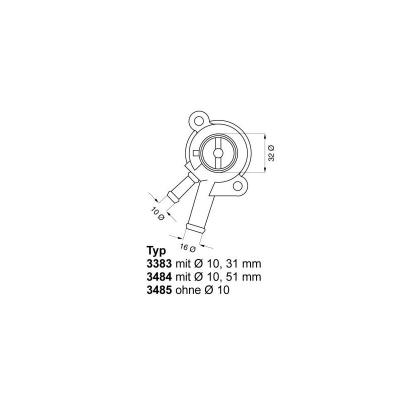 WAHLER Thermostat, Kühlmittel 3383.87 - 338387