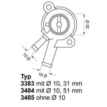 WAHLER Thermostat, Kühlmittel 3383.87 - 338387