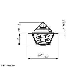 WAHLER Thermostat, Kühlmittel 410808.88D - 41080888D...