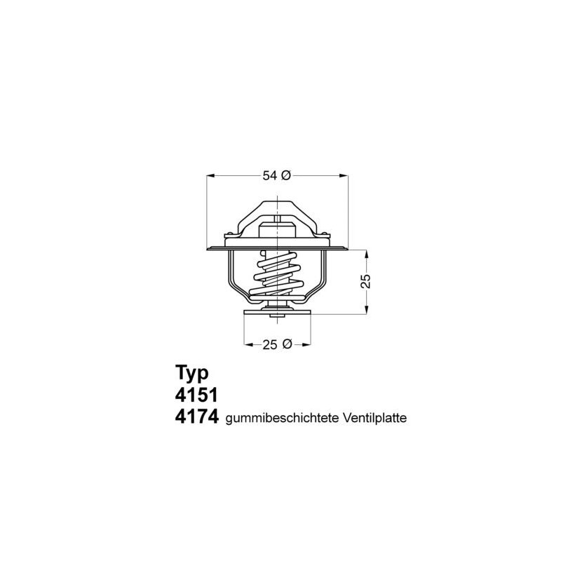 WAHLER Thermostat, Kühlmittel 4151.76D - 415176D für 482 6602