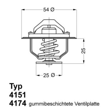 WAHLER Thermostat, Kühlmittel 4151.76D - 415176D...