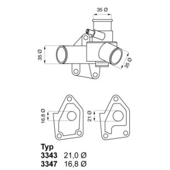 WAHLER Thermostat, Kühlmittel 3343.80D - 334380D...