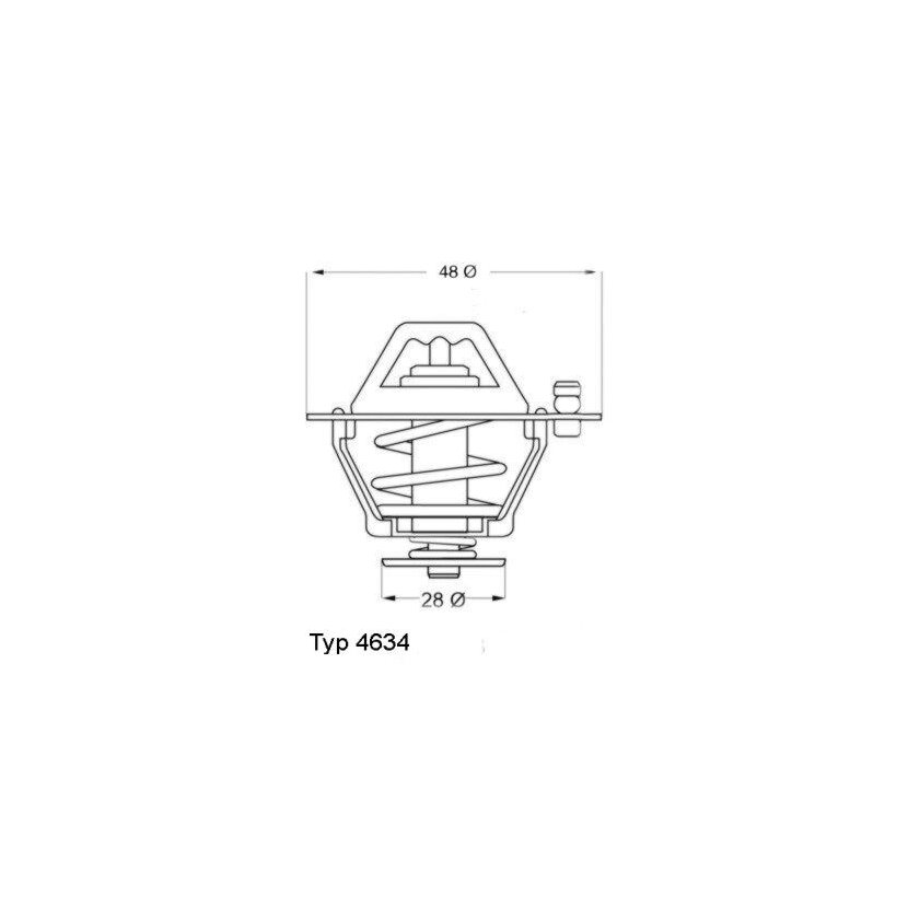 WAHLER Thermostat, Kühlmittel 4634.76 - 463476 für 1N03-15-171