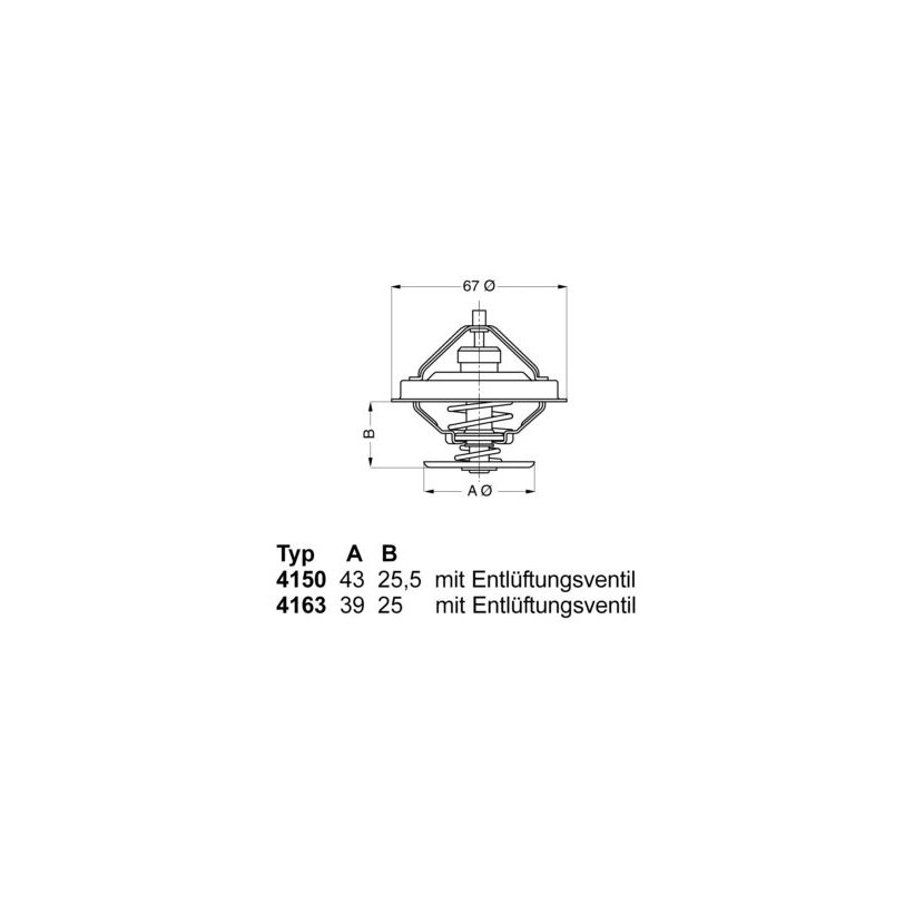 WAHLER Thermostat, Kühlmittel 4150.71D50 - 415071D50 für 51.06402.0042