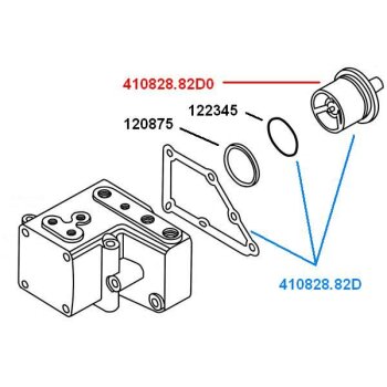 WAHLER Thermostat, Kühlmittel 410828.82D - 41082882D...
