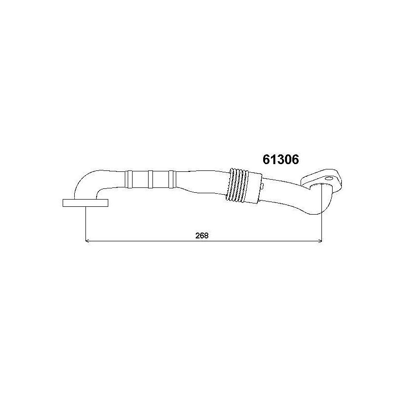 WAHLER Rohrleitung, AGR-Ventil 61306D für 038 131 521 BM