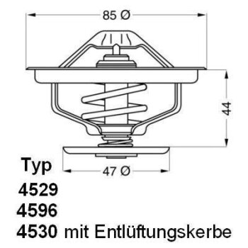 WAHLER Thermostat, Kühlmittel 4529.75D0 - 452975D0