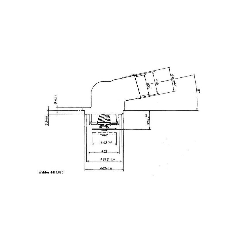 WAHLER Thermostat, Kühlmittel 4414.87D - 441487D für 111 200 17 15