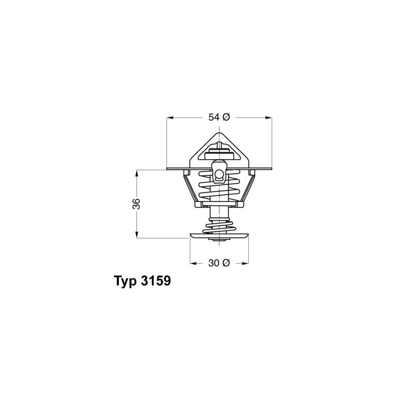 WAHLER Thermostat, Kühlmittel 3159.82D - 315982D für 595 0116