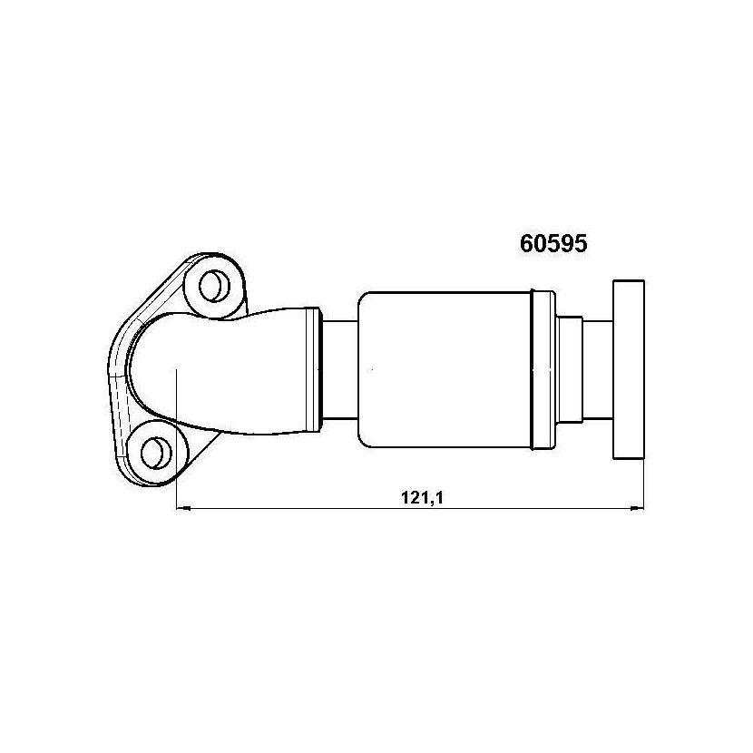 WAHLER Rohrleitung, AGR-Ventil 60595D für 611 140 00 57