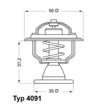 WAHLER Thermostat, Kühlmittel 4091.82D - 409182D...