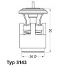 WAHLER Thermostat, Kühlmittel 3143.87D - 314387D für 032 121 110 B