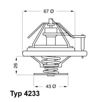 WAHLER Thermostat, Kühlmittel 4233.84D - 423384D...