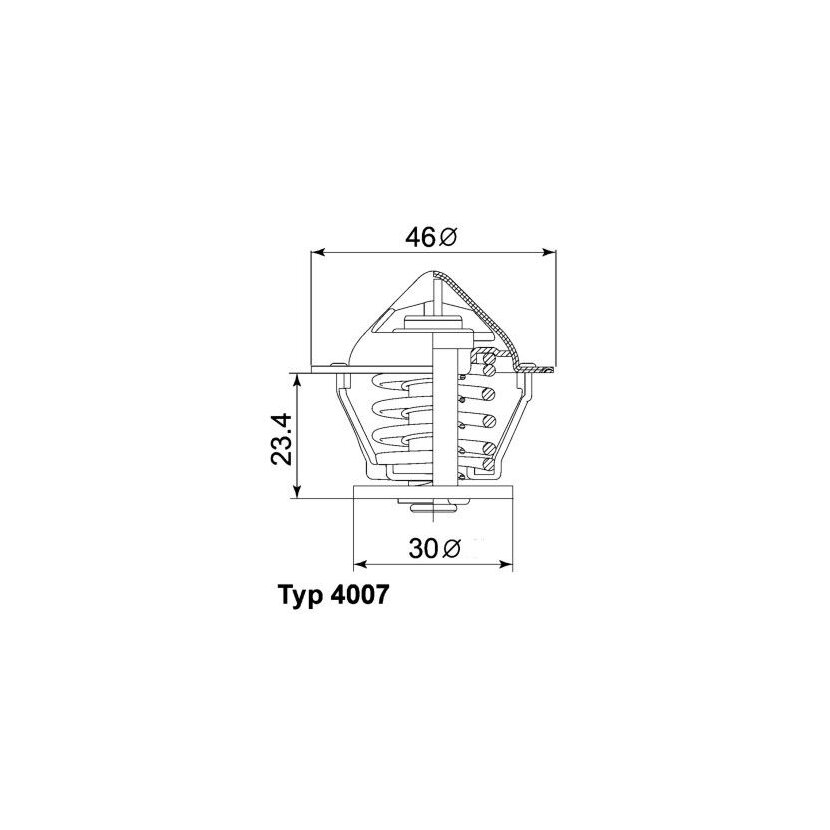 WAHLER Thermostat, Kühlmittel 4007.80D - 400780D für 1285 0152