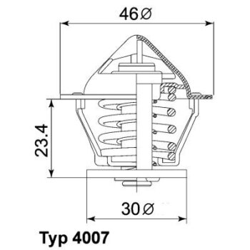 WAHLER Thermostat, Kühlmittel 4007.80D - 400780D...