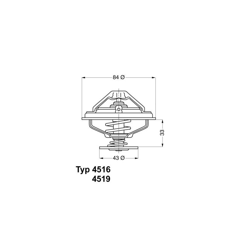 WAHLER Thermostat, Kühlmittel 4516.70D - 451670D für 11 53 1 731 486