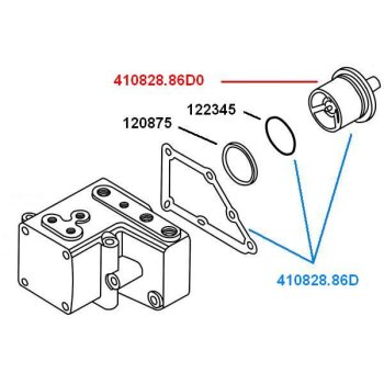 WAHLER Thermostat, Kühlmittel 410828.86D - 41082886D...