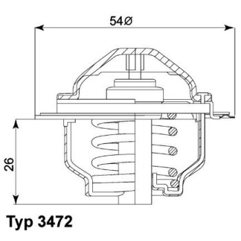 WAHLER Thermostat, Kühlmittel 3472.87D - 347287D...