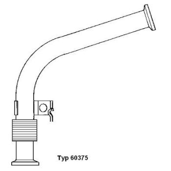 WAHLER Rohrleitung, AGR-Ventil 60375D für 601 140 00 57