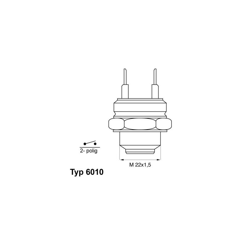 WAHLER Temperaturschalter, Kühlerlüfter 6010.95D - 601095D für 434 0878