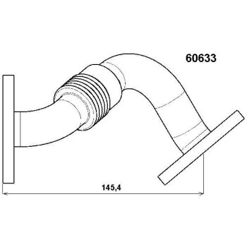 WAHLER Rohrleitung, AGR-Ventil 60633D für 038 131...