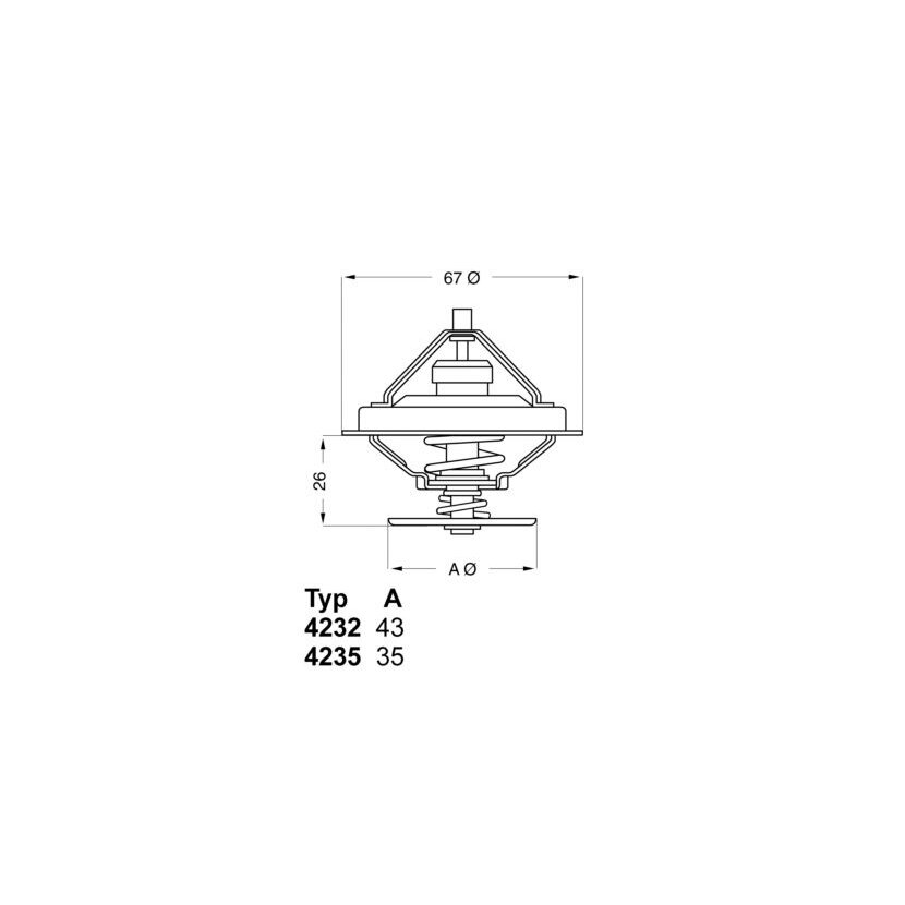 WAHLER Thermostat, Kühlmittel 4232.71 - 423271