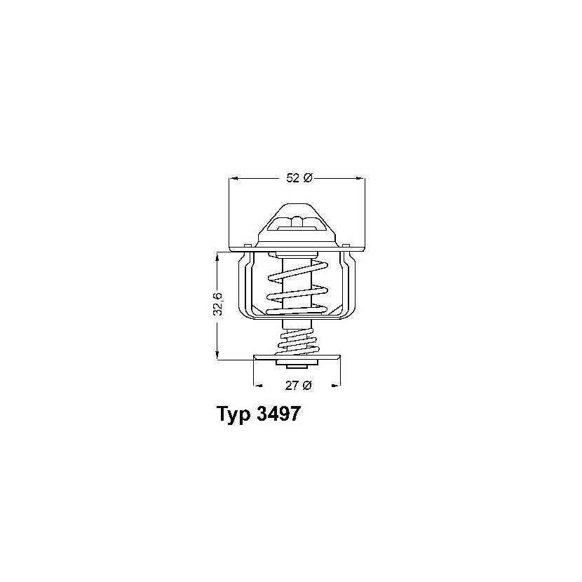 WAHLER Thermostat, Kühlmittel 3497.88D - 349788D für 1338 F5
