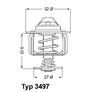 WAHLER Thermostat, Kühlmittel 3497.88D - 349788D...
