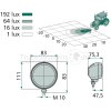 HELLA H3-Arbeitsscheinwerfer Modul 70 mit FF-Technik für Nahfeldausleuchtung - 1G0 996 176-001 - 1G0996176001