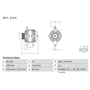 BOSCH Generator 0 986 081 870 - 0986081870 passend...