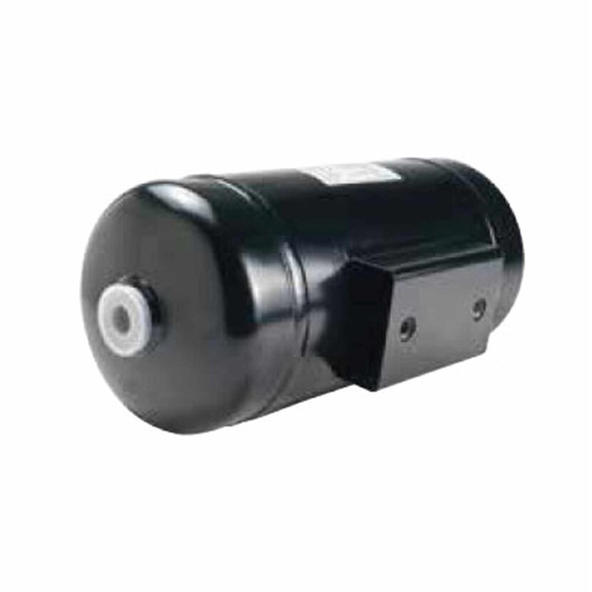Druckluftbehälter nach EN 286-2 passend passend für 5ltr Stahl m.Konsole D=154mm L=345mm max. 15.5 bar schwarz