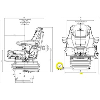 GRAMMER Traktor Sitz Maximo Evolution Active NEW -...