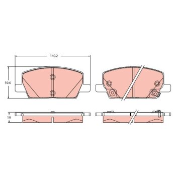 TRW Bremsbelagsatz, Scheibenbremse GDB2407 für 17112031