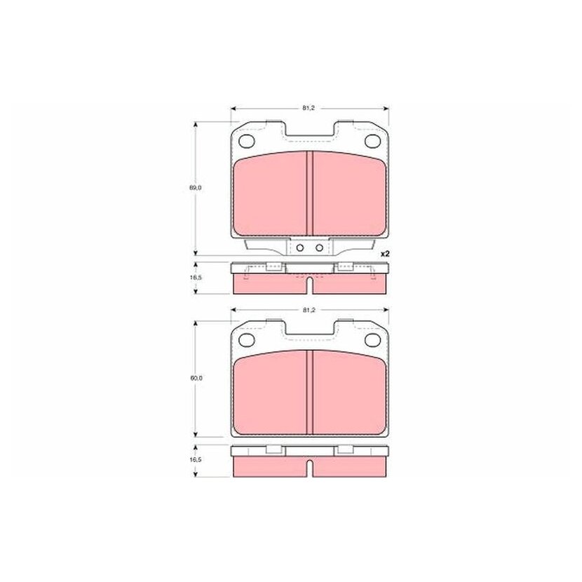 TRW Bremsbelagsatz, Scheibenbremse GDB3104 für MB895303