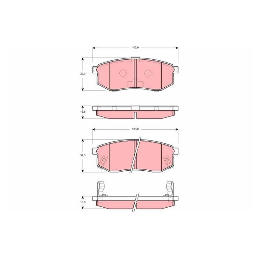 TRW Bremsbelagsatz, Scheibenbremse GDB3260 für 58302-M2A01