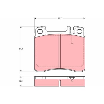 TRW Bremsbelagsatz, Scheibenbremse GDB1122 für 002...
