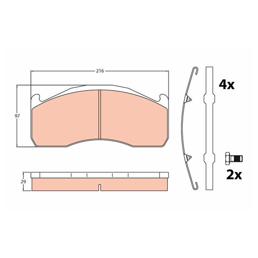 TRW Bremsbelagsatz, Scheibenbremse GDB5103 für 3099533