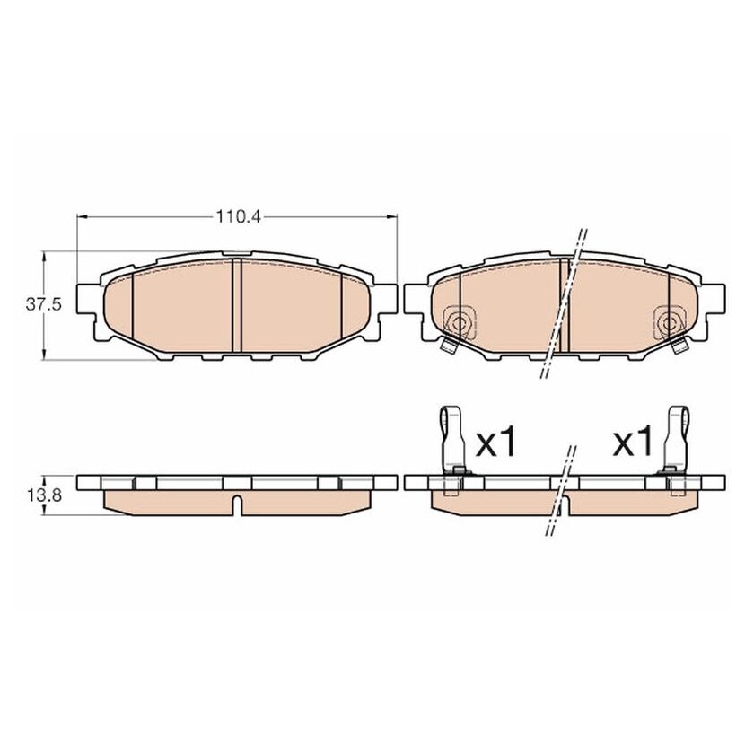 TRW Bremsbelagsatz, Scheibenbremse GDB3568 für 26696AG051