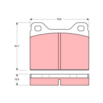 TRW Bremsbelagsatz, Scheibenbremse GDB131 für 2725307