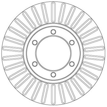 TRW Bremsscheibe DF7152 für 0K60A-33251