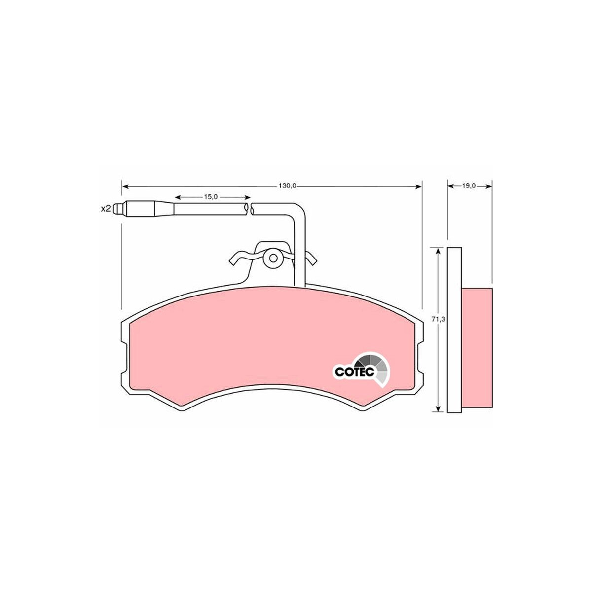 TRW Bremsbelagsatz, Scheibenbremse GDB695 für 9938205