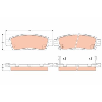 TRW Bremsbelagsatz, Scheibenbremse GDB4455 für 22866196