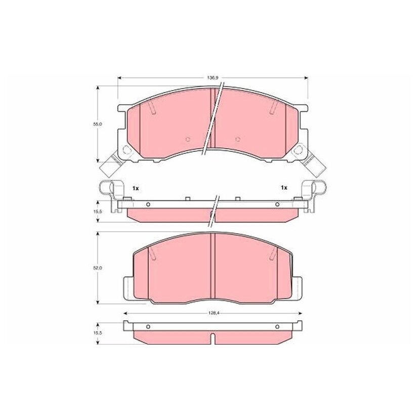 TRW Bremsbelagsatz, Scheibenbremse GDB3086 für 04465-28080