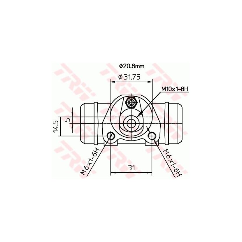 TRW Radbremszylinder BWF136 für 95569738