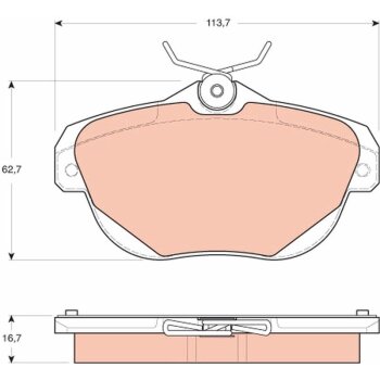 TRW Bremsbelagsatz, Scheibenbremse GDB1664 für 4253 29