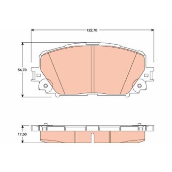 TRW Bremsbelagsatz, Scheibenbremse GDB3460 für PV565H