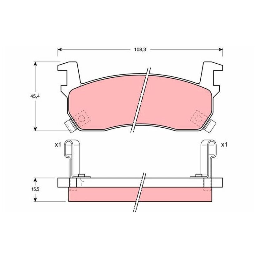 TRW Bremsbelagsatz, Scheibenbremse GDB1004 für 41060-05B26