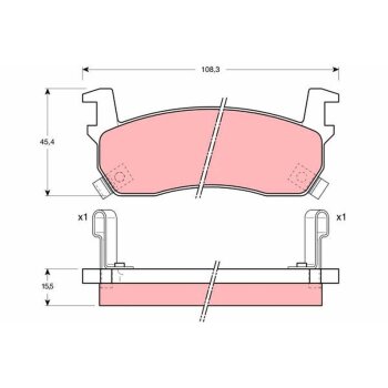 TRW Bremsbelagsatz, Scheibenbremse GDB1004 für...
